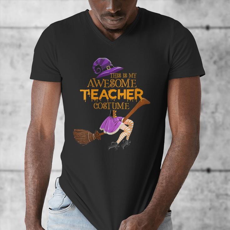 This Is My Teacher Costume Halloween Family Matching Group Men's V-Neck T-Shirt, funny design This Is My Teacher Costume Halloween Family Matching Group Men's V-Neck T-Shirt, funny design
