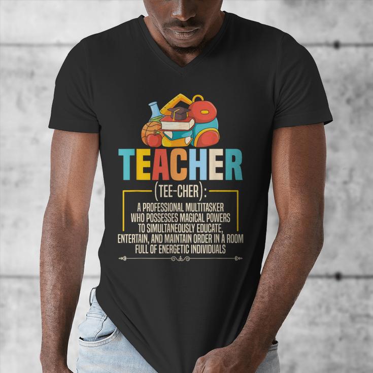 Teacher Definition Teaching School Teacher Men Women Men's V-Neck T-Shirt, funny design Teacher Definition Teaching School Teacher Men Women Men's V-Neck T-Shirt, funny design
