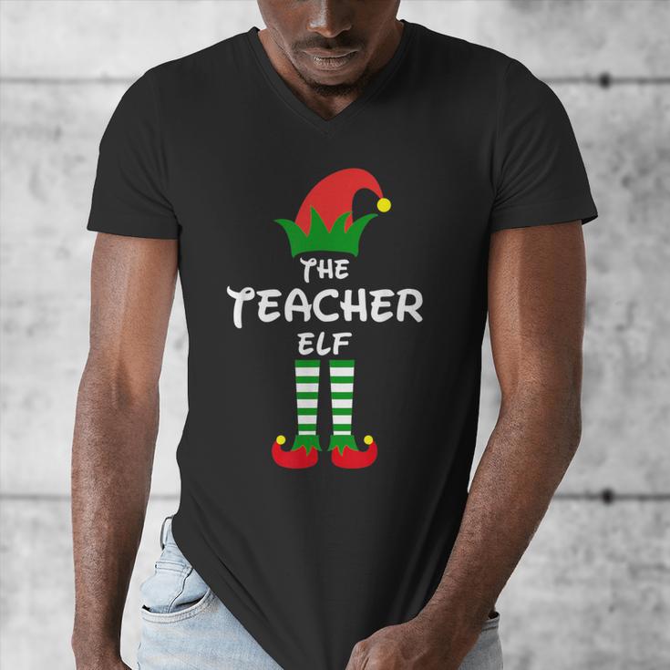 The Teacher Elf Family Matching Group Idea Christmas Men's V-Neck T-Shirt, funny design The Teacher Elf Family Matching Group Idea Christmas Men's V-Neck T-Shirt, funny design