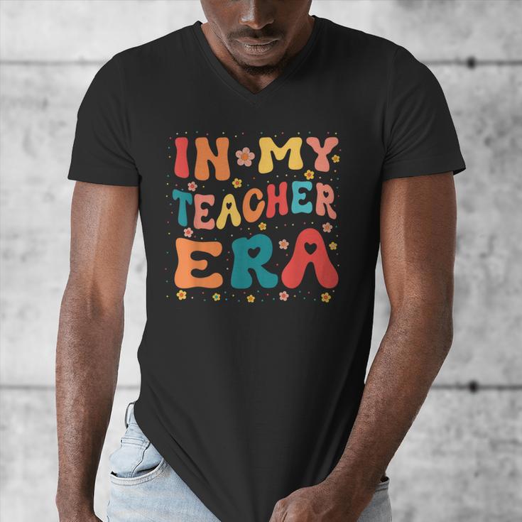 In My Teacher Era First Day Of School Back To School Retro Men's V-Neck T-Shirt, funny design In My Teacher Era First Day Of School Back To School Retro Men's V-Neck T-Shirt, funny design