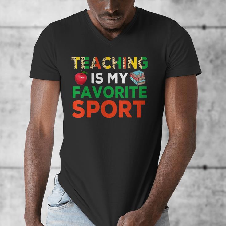 Teacher Is My Favorite Sport Teacher Teaching Lover Men's V-Neck T-Shirt, funny design Teacher Is My Favorite Sport Teacher Teaching Lover Men's V-Neck T-Shirt, funny design