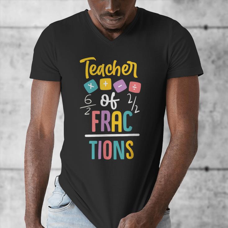 Teacher Of Fractions For Math Teacher Men's V-Neck T-Shirt, funny design Teacher Of Fractions For Math Teacher Men's V-Neck T-Shirt, funny design