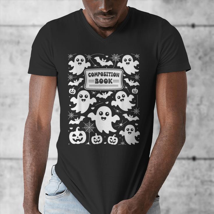Teacher Halloween Composition Notebook Costume Halloween Men's V-Neck T-Shirt, funny design Teacher Halloween Composition Notebook Costume Halloween Men's V-Neck T-Shirt, funny design