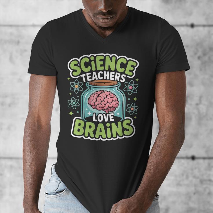 Teacher Halloween Costume Science Teachers Love Brains Men's V-Neck T-Shirt, Science Teacher Gifts, funny design