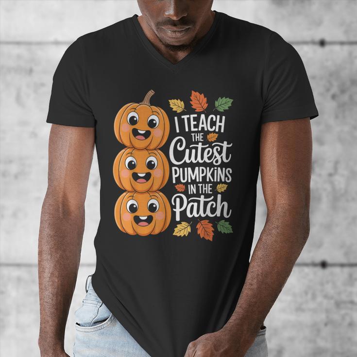 Teacher Halloween Tshirts I Teach The Cutest Pumpkins Men's V-Neck T-Shirt, funny design Teacher Halloween Tshirts I Teach The Cutest Pumpkins Men's V-Neck T-Shirt, funny design