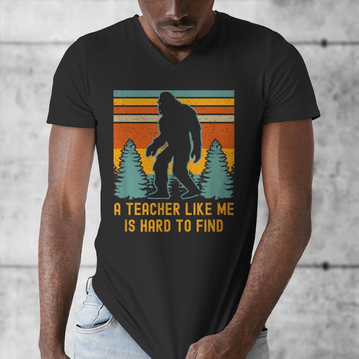 A Teacher Like Me Is Hard To Find Bigfoot Teacher Men's V-Neck T-Shirt, funny design A Teacher Like Me Is Hard To Find Bigfoot Teacher Men's V-Neck T-Shirt, funny design