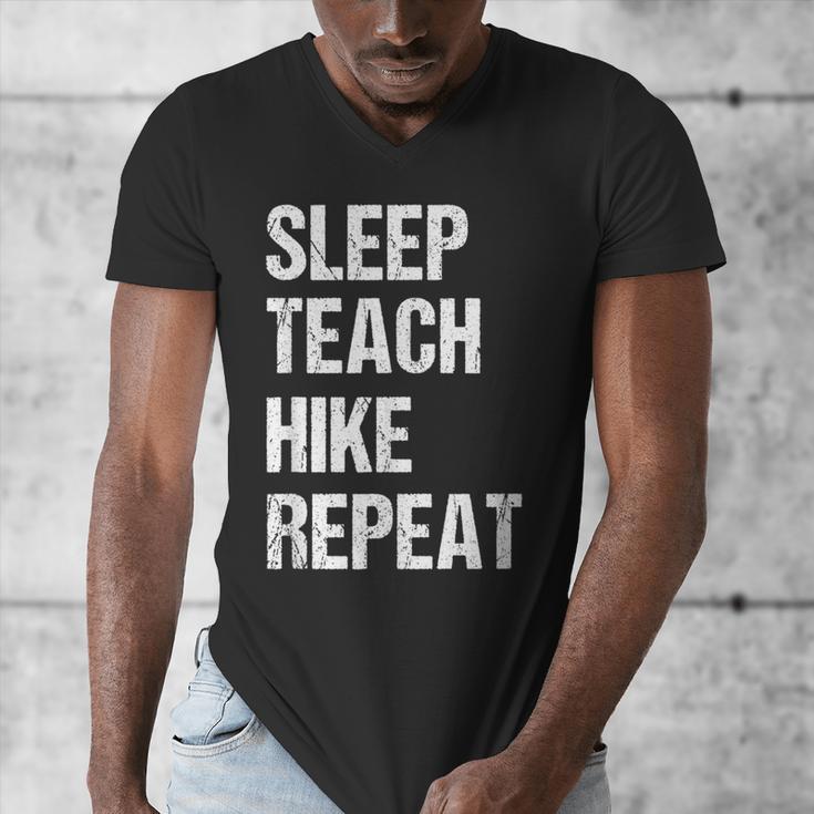 Teacher Hiking Shirt Teaching Hiker T Shirt Men's V-Neck T-Shirt, funny design