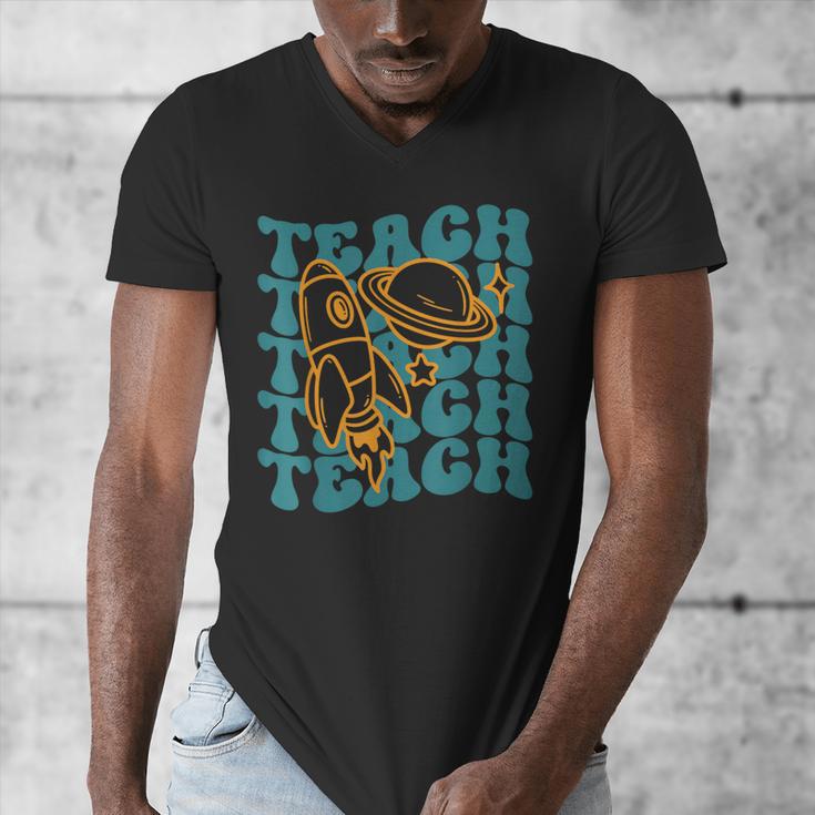 Teacher Outer Space Science Astronomy Planet Saturn Teach Men's V-Neck T-Shirt, Science Teacher Gifts, funny design Teacher Outer Space Science Astronomy Planet Saturn Teach Men's V-Neck T-Shirt, Science Teacher Gifts, funny design