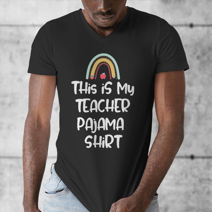 This Is My Teacher Pajama Shirt Teacher Life Tee Men's V-Neck T-Shirt, funny design This Is My Teacher Pajama Shirt Teacher Life Tee Men's V-Neck T-Shirt, funny design