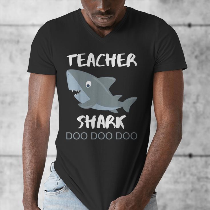 Teacher Shark Shirt Christmas Idea For Him Her Men's V-Neck T-Shirt, funny design