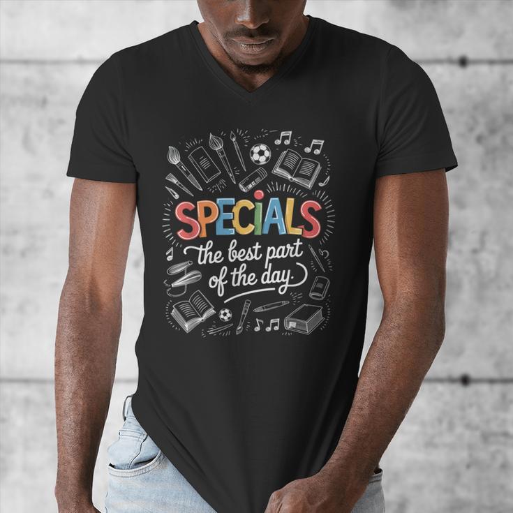Teacher Specials The Best Part Of The Day Specials Squad Men's V-Neck T-Shirt, funny design