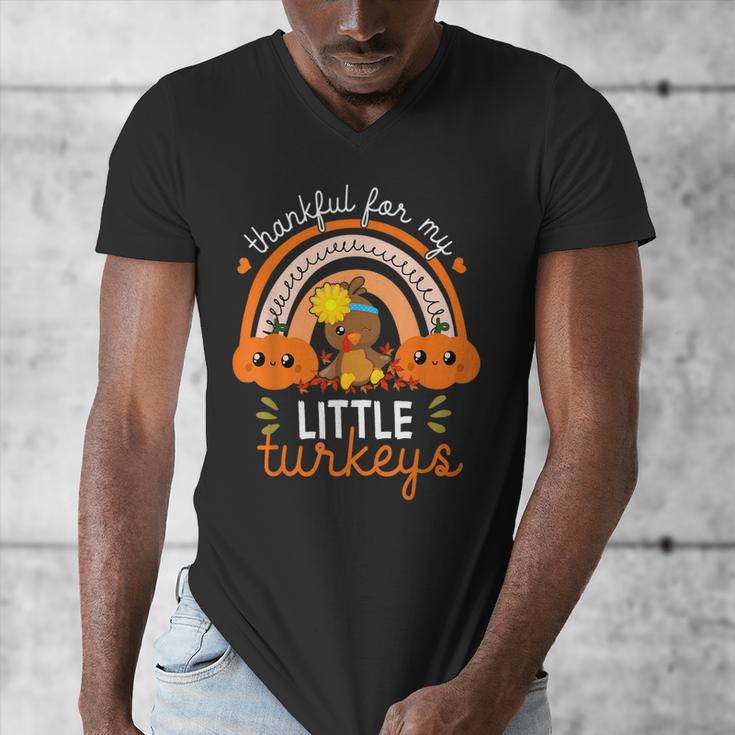 Teacher Thanksgiving Shirt Thankful For My Little Turkeys Men's V-Neck T-Shirt, funny design Teacher Thanksgiving Shirt Thankful For My Little Turkeys Men's V-Neck T-Shirt, funny design