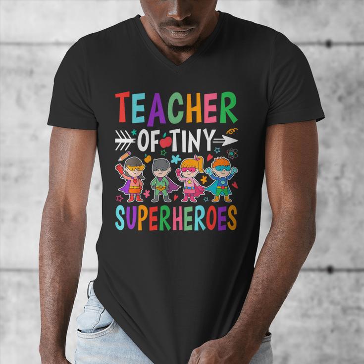 Teacher Of Tiny Superheroes Men's V-Neck T-Shirt, funny design Teacher Of Tiny Superheroes Men's V-Neck T-Shirt, funny design
