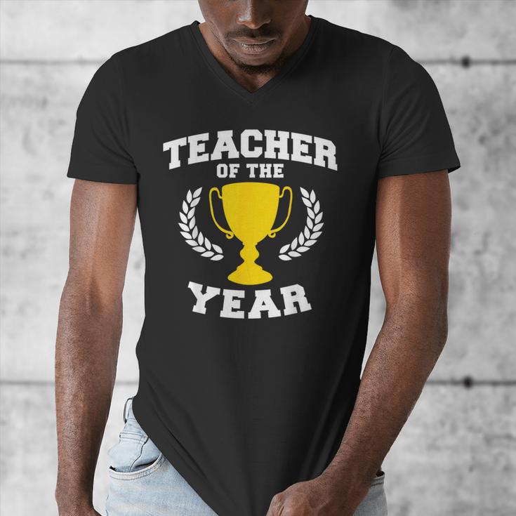 Teacher Of The Year For Men Women Men's V-Neck T-Shirt, funny design Teacher Of The Year For Men Women Men's V-Neck T-Shirt, funny design