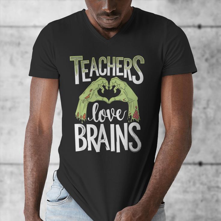 Teachers Love Zombie Teacher Halloween Fun Men's V-Neck T-Shirt, funny design Teachers Love Zombie Teacher Halloween Fun Men's V-Neck T-Shirt, funny design
