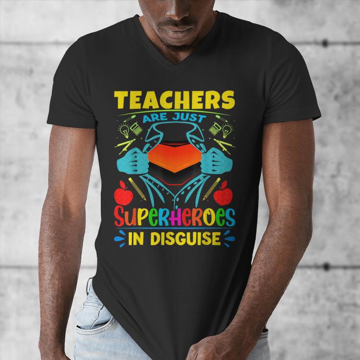 Teachers Are Superheroes – Fun Appreciation Men's V-Neck T-Shirt, funny design Teachers Are Superheroes – Fun Appreciation Men's V-Neck T-Shirt, funny design