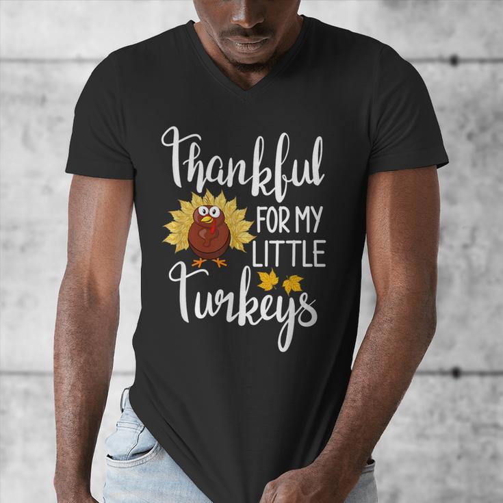 Teachers Thanksgiving Thankful For My Little Turkeys Men's V-Neck T-Shirt, funny design Teachers Thanksgiving Thankful For My Little Turkeys Men's V-Neck T-Shirt, funny design