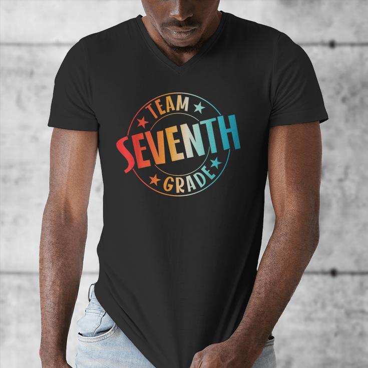 Team Seventh Grade Teacher Student Back To School 7th Grade Men's V-Neck T-Shirt, funny design Team Seventh Grade Teacher Student Back To School 7th Grade Men's V-Neck T-Shirt, funny design