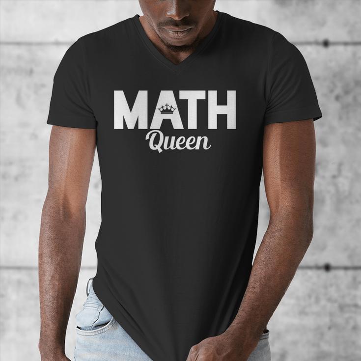 TeeArt Math Mathematics Queen Math Teacher Men's V-Neck T-Shirt, funny design TeeArt Math Mathematics Queen Math Teacher Men's V-Neck T-Shirt, funny design