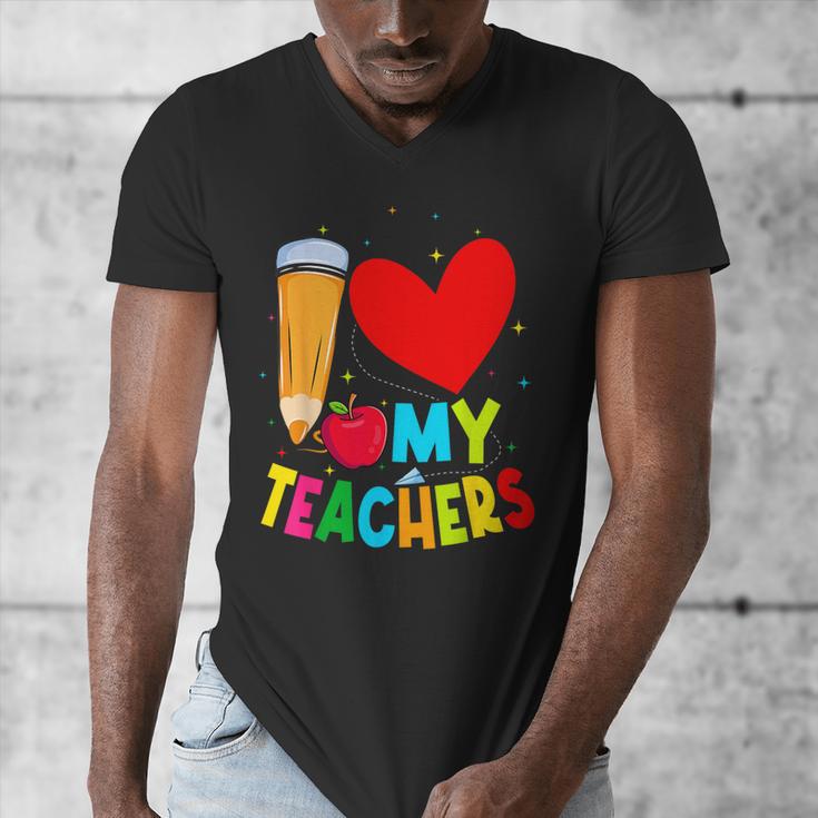 Teens Graduation I Heart My Teachers I Love My Teachers Men's V-Neck T-Shirt, funny design