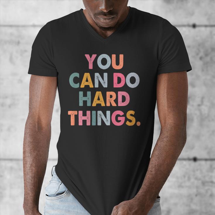 Test Day Teacher You Can Do Hard Things Women Kids Men's V-Neck T-Shirt, funny design