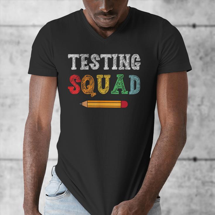 Testing Squad Costume Test Day Teacher Student School Men's V-Neck T-Shirt, funny design
