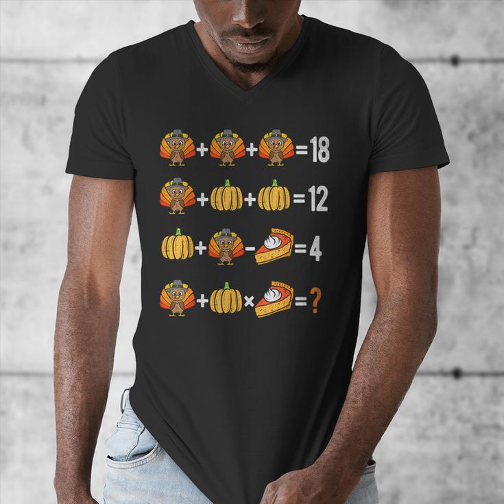 Thanksgiving Order Of Operations Thanksgiving Math Teacher Men's V-Neck T-Shirt, funny design