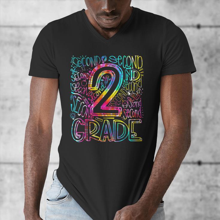 Tie Dye 2nd Grade Typography Team Second Grade Teacher Men's V-Neck T-Shirt, 2nd Grade Teacher Gifts, funny design Tie Dye 2nd Grade Typography Team Second Grade Teacher Men's V-Neck T-Shirt, 2nd Grade Teacher Gifts, funny design