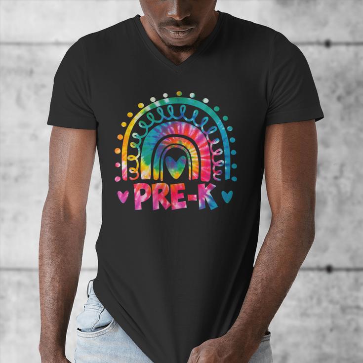 Tie Dye Prek Teacher Rainbow Preschool Back To School Girl Men's V-Neck T-Shirt, funny design