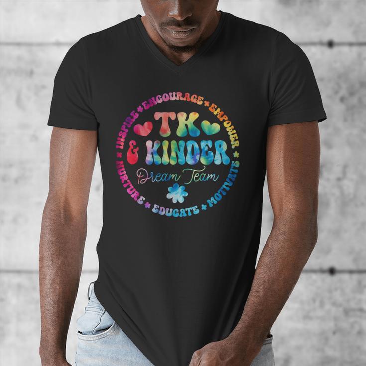 TK & Kinder Dream Team Transitional Kindergarten Teacher Men's V-Neck T-Shirt, funny design