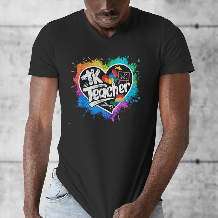 TK Teacher Transitional Kindergarten Heart Back To School Men's V-Neck T-Shirt, funny design TK Teacher Transitional Kindergarten Heart Back To School Men's V-Neck T-Shirt, funny design
