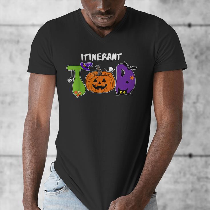 TOD Itinerant Teacher Of The Deaf Halloween ASL Interpreters Men's V-Neck T-Shirt, funny design