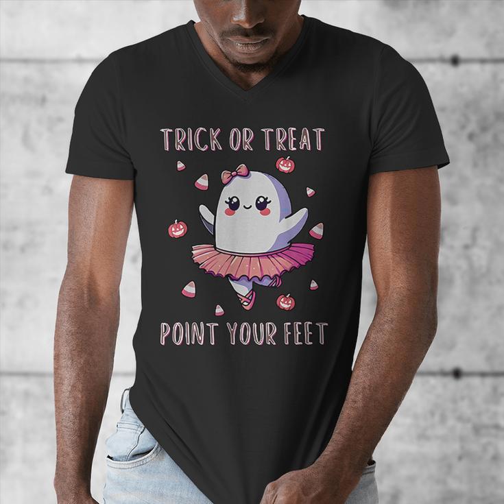Trick Or Treat Point Your Feet Halloween Ghost Dance Teacher Men's V-Neck T-Shirt, funny design Trick Or Treat Point Your Feet Halloween Ghost Dance Teacher Men's V-Neck T-Shirt, funny design
