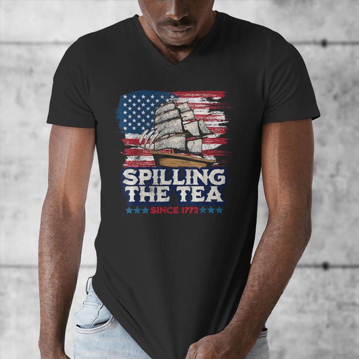 US History Teacher Boston Spilling The Tea Since 1773 Men's V-Neck T-Shirt, History Teacher Gifts, funny design US History Teacher Boston Spilling The Tea Since 1773 Men's V-Neck T-Shirt, History Teacher Gifts, funny design