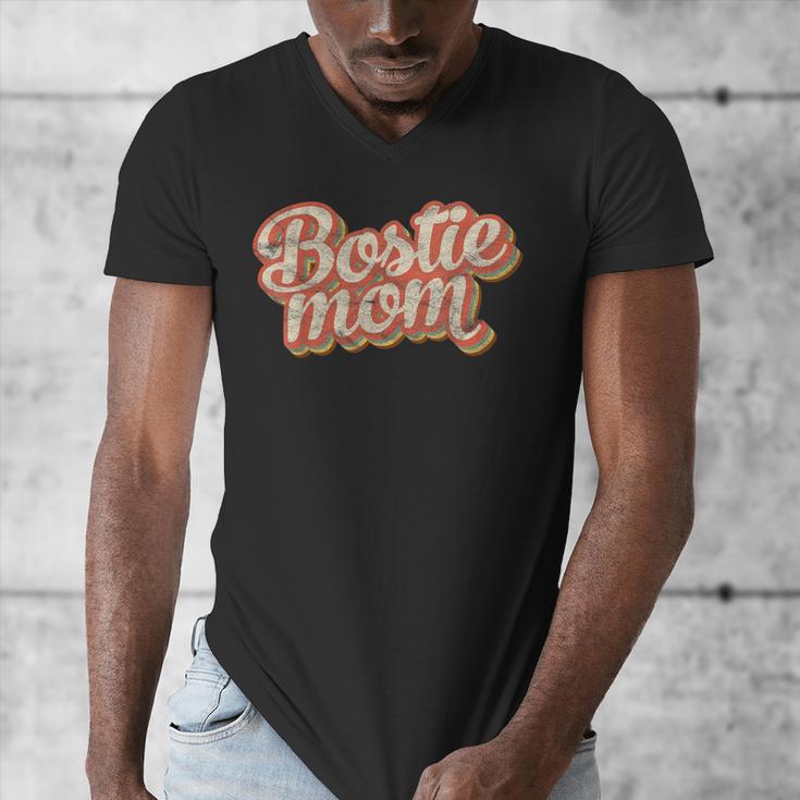 Vintage Boston Terrier Mom Dog Lover Pet Bostie Mama Men Women Girls Kids Men's V-Neck T-Shirt, Couple Gifts, Mom Gifts, Boston Terrier Mom Gifts, funny design