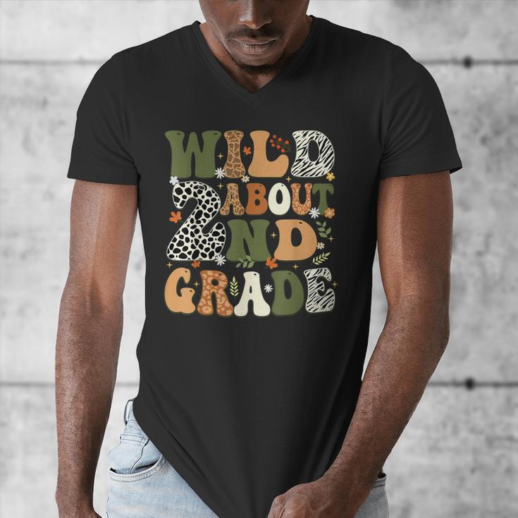 Wild About 2nd Grade Teacher Student First Day Of School Men's V-Neck T-Shirt, 2nd Grade Teacher Gifts, First Grade Teacher Gifts, funny design Wild About 2nd Grade Teacher Student First Day Of School Men's V-Neck T-Shirt, 2nd Grade Teacher Gifts, First Grade Teacher Gifts, funny design