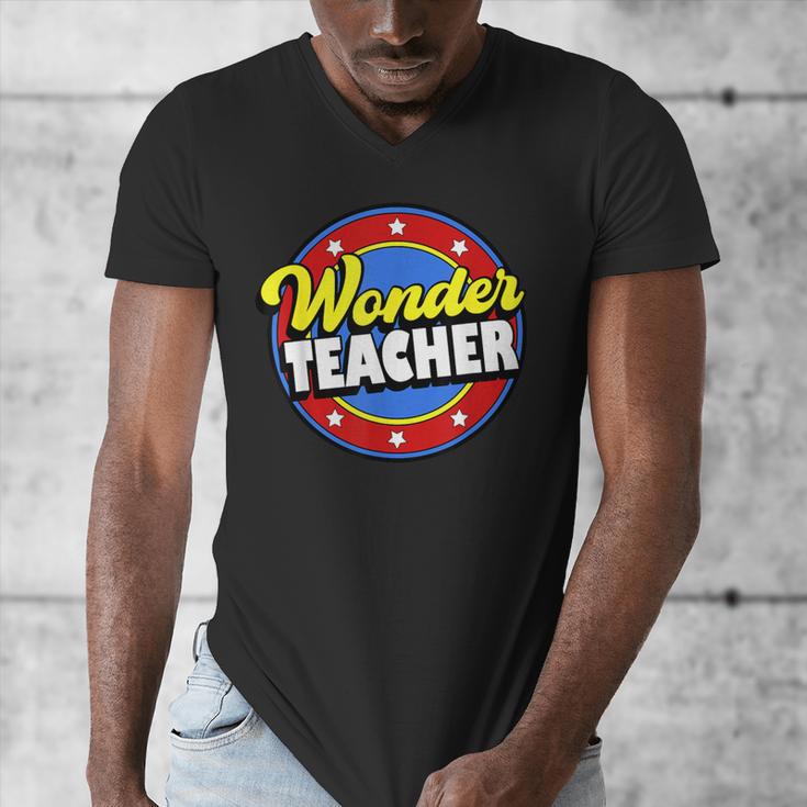 Wonder Teacher Super Woman Power Superhero Back To School Men's V-Neck T-Shirt, Super Teacher Gifts, funny design Wonder Teacher Super Woman Power Superhero Back To School Men's V-Neck T-Shirt, Super Teacher Gifts, funny design