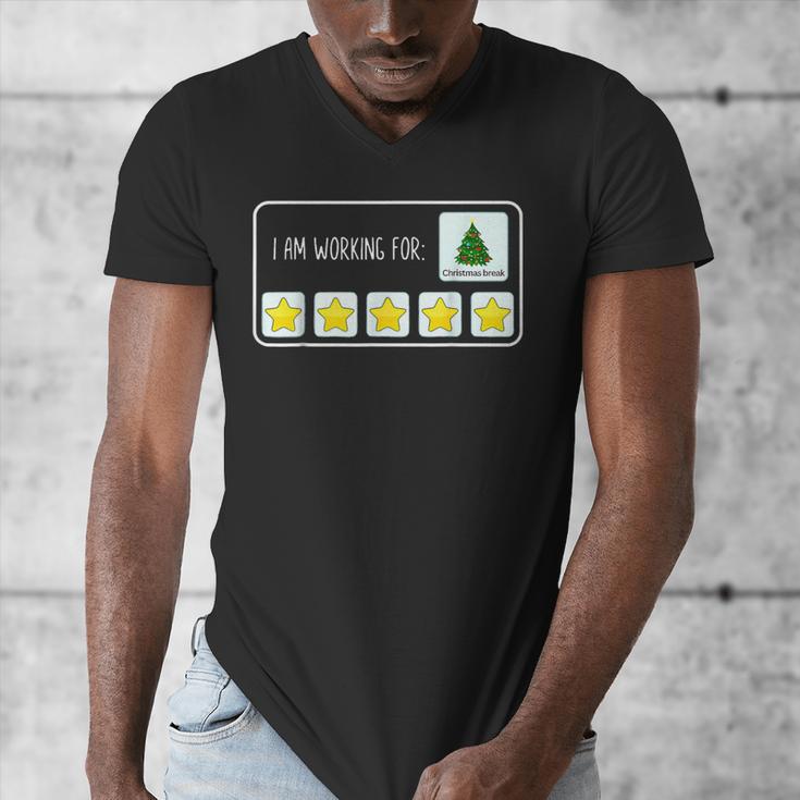 I Am Working For Christmas Break Teacher Christmas Men's V-Neck T-Shirt, funny design I Am Working For Christmas Break Teacher Christmas Men's V-Neck T-Shirt, funny design