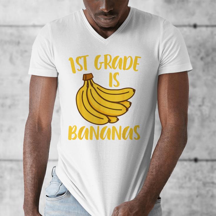 1st Grade Is Bananas Teacher Teaching Back To School Men's V-Neck T-Shirt, funny design 1st Grade Is Bananas Teacher Teaching Back To School Men's V-Neck T-Shirt, funny design