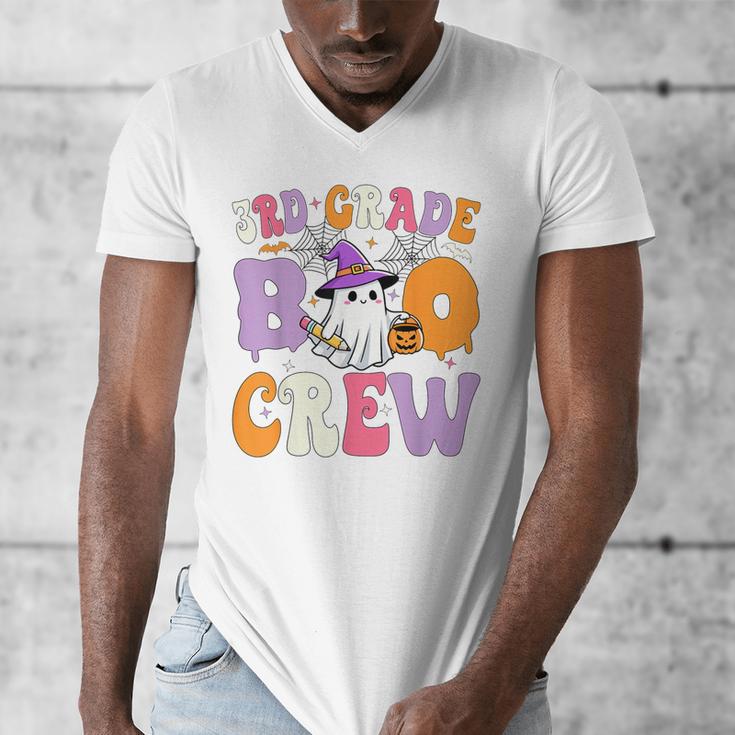 3rd Grade Boo Crew Spooky Third Grade Halloween Teacher Men's V-Neck T-Shirt, funny design