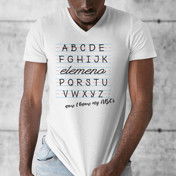 ABC Elemeno Shirt Alphabet Kindergarten Preschool Teacher Men's V-Neck T-Shirt, funny design ABC Elemeno Shirt Alphabet Kindergarten Preschool Teacher Men's V-Neck T-Shirt, funny design