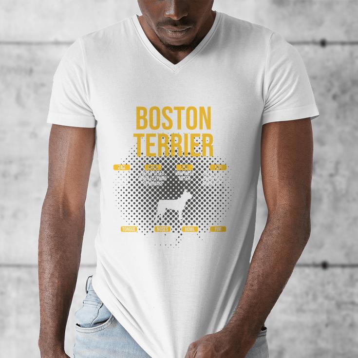 Anatomy Of Boston Terrier Dog Lover Men's V-Neck T-Shirt, funny design