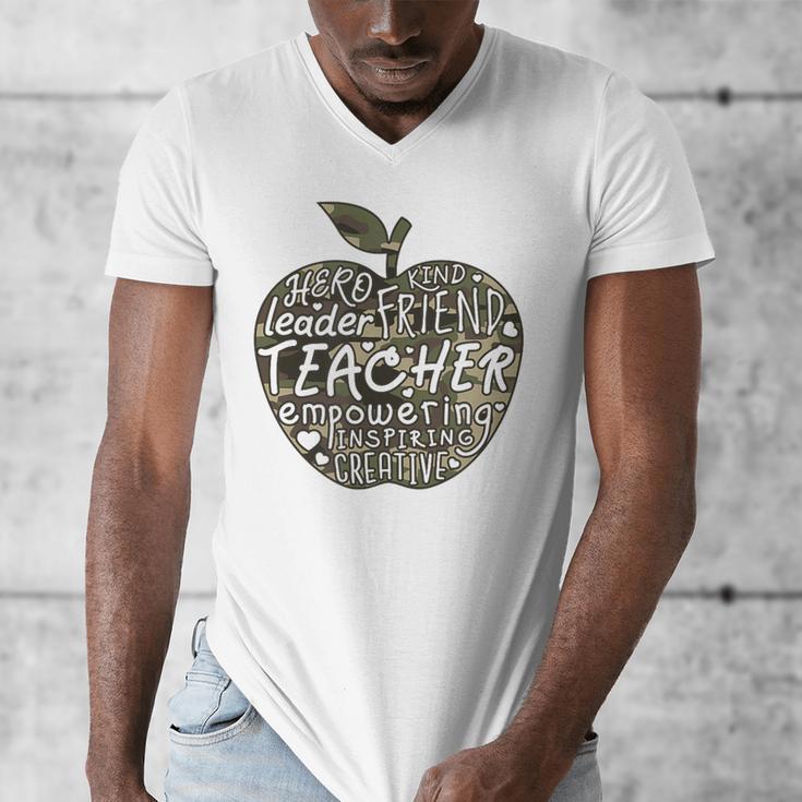 Apple Camoflauge Clothing Camo Student Teacher Cute School Men's V-Neck T-Shirt, funny design Apple Camoflauge Clothing Camo Student Teacher Cute School Men's V-Neck T-Shirt, funny design