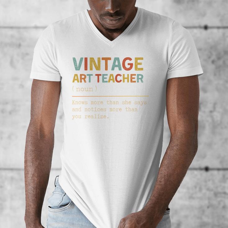 Art Teacher Definition Back To School First Day Men's V-Neck T-Shirt, funny design