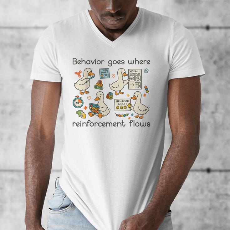 Behavior Analyst Silly Goose RBT ABA Therapy Sped Teacher Men's V-Neck T-Shirt, funny design Behavior Analyst Silly Goose RBT ABA Therapy Sped Teacher Men's V-Neck T-Shirt, funny design