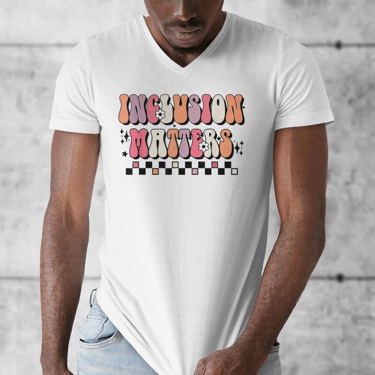 Boho Inclusion Matters Special Education SPED Teacher Women Men's V-Neck T-Shirt, funny design Boho Inclusion Matters Special Education SPED Teacher Women Men's V-Neck T-Shirt, funny design