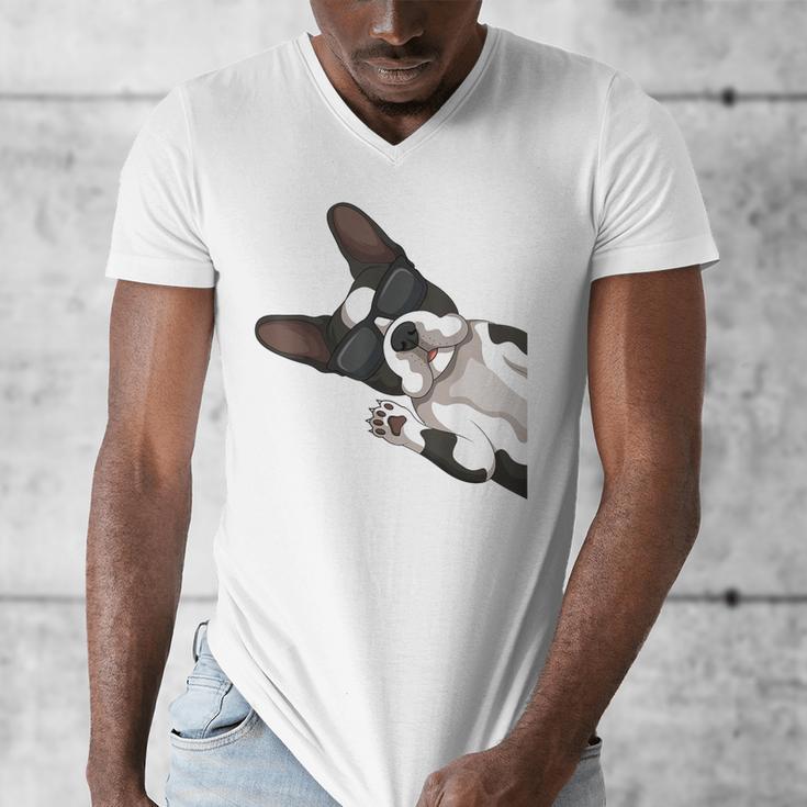 Boston Terrier Bostie Dog Kids Men Men's V-Neck T-Shirt, funny design