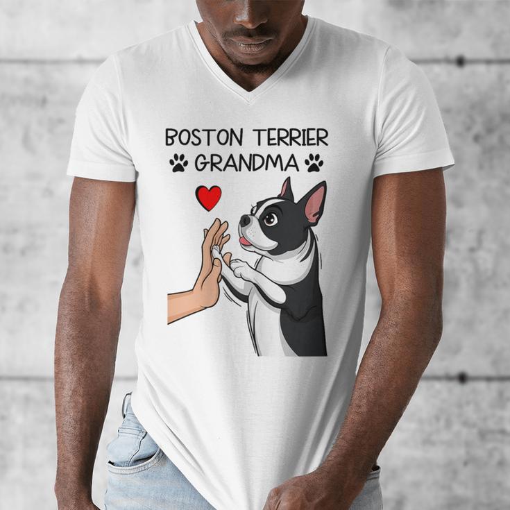 Boston Terrier Grandma Mother's Day Dog Mom Men's V-Neck T-Shirt, Couple Gifts, Mom Gifts, Boston Terrier Mom Gifts, funny design