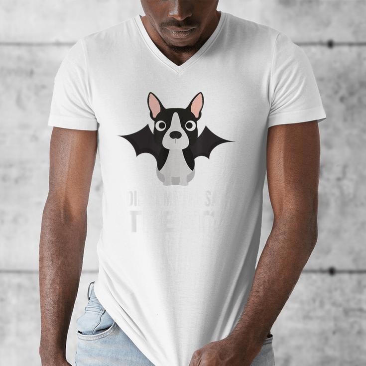 Boston Terrier Halloween Shirt Did Someone Say Treat Men's V-Neck T-Shirt, Boston Terrier Halloween Gifts, funny design
