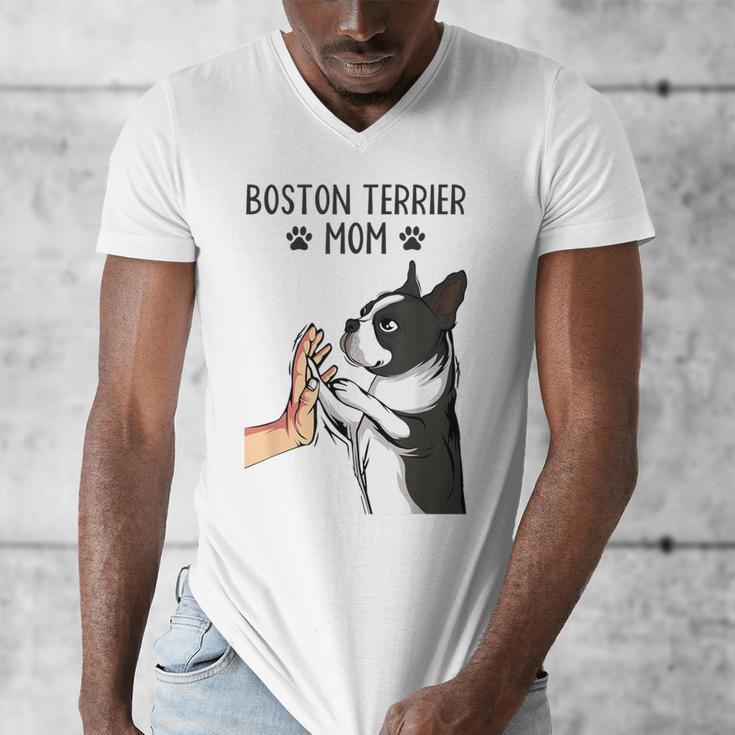 Boston Terrier Mom Dogs Mum Woman Men's V-Neck T-Shirt, Couple Gifts, Mom Gifts, Boston Terrier Mom Gifts, funny design